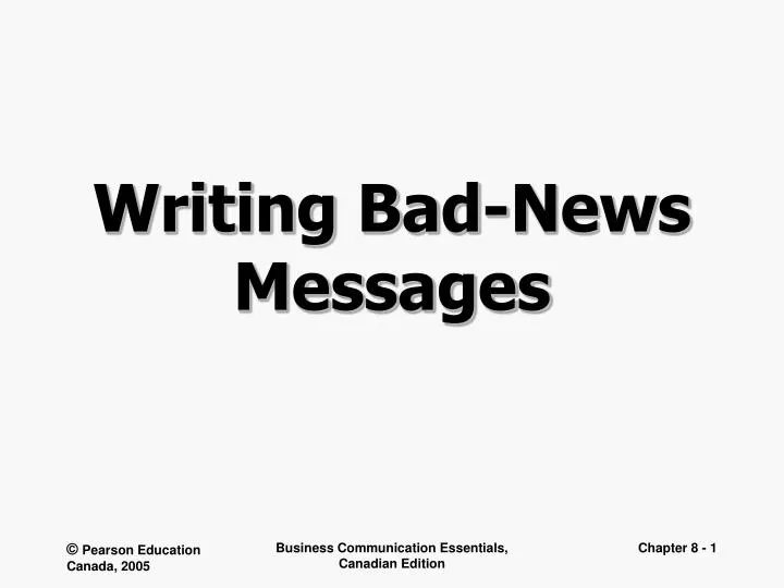 writing bad news messages