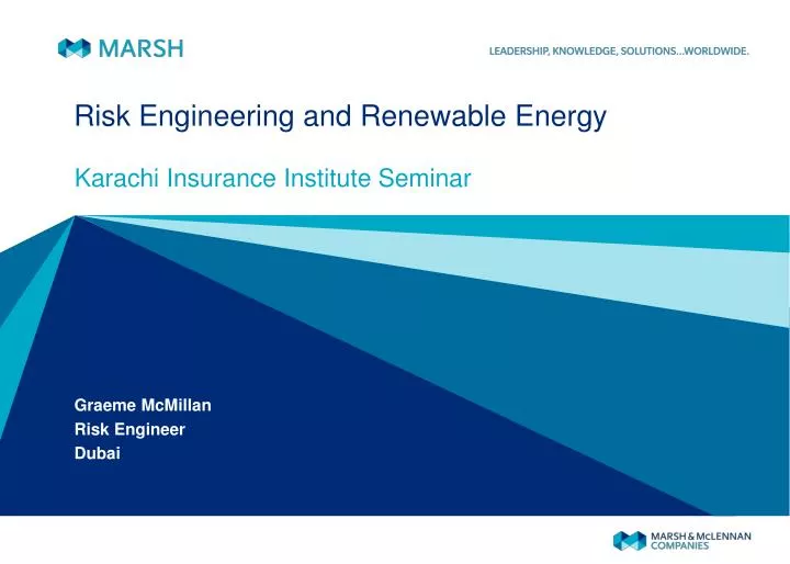 risk engineering and renewable energy