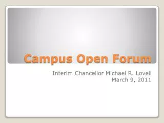 Campus Open Forum