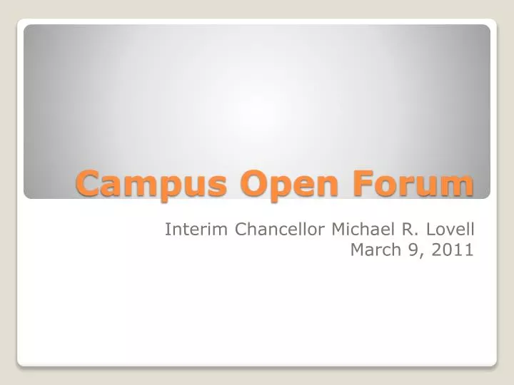 campus open forum