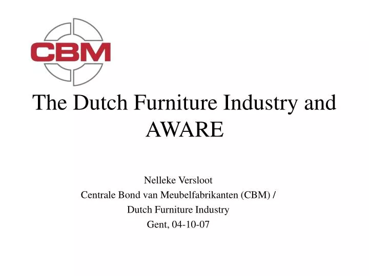 the dutch furniture industry and aware