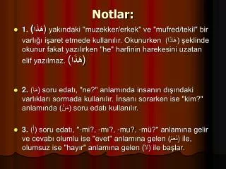 notlar