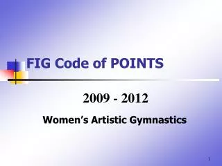 FIG Code of POINTS