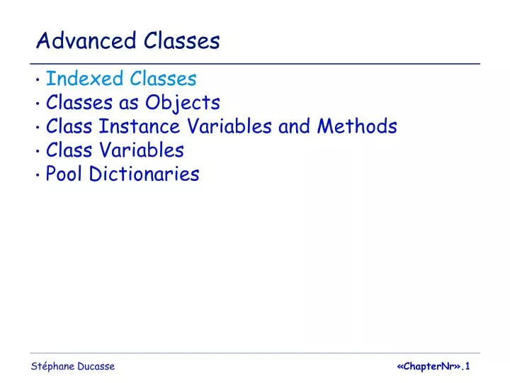 advanced classes