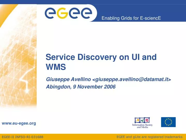 service discovery on ui and wms