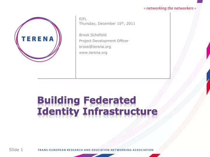 building federated identity infrastructure
