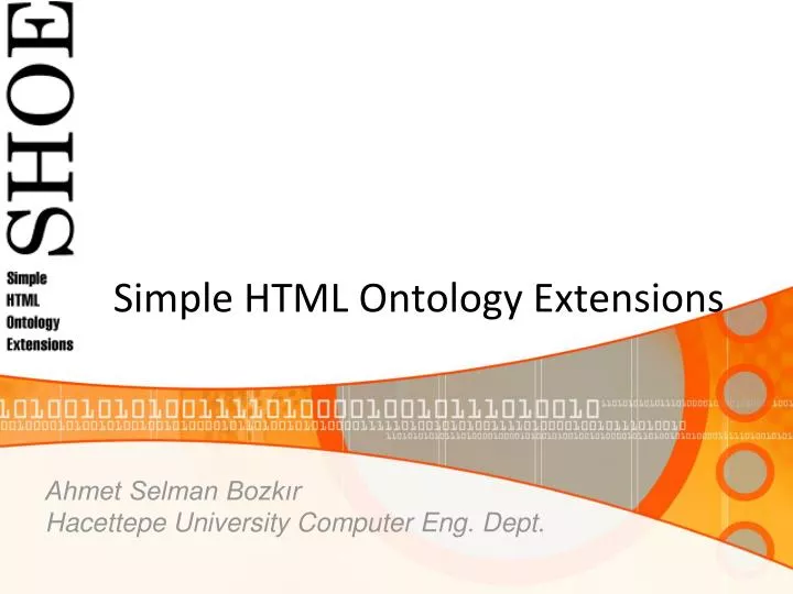 simple html ontology extensions