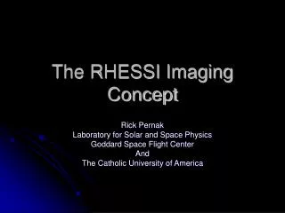 The RHESSI Imaging Concept