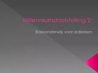 millenniumdoelstelling 2