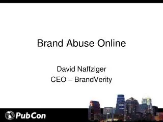 Brand Abuse Online