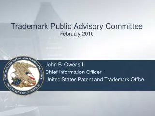 Trademark Public Advisory Committee February 2010