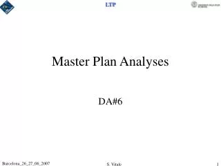 Master Plan Analyses