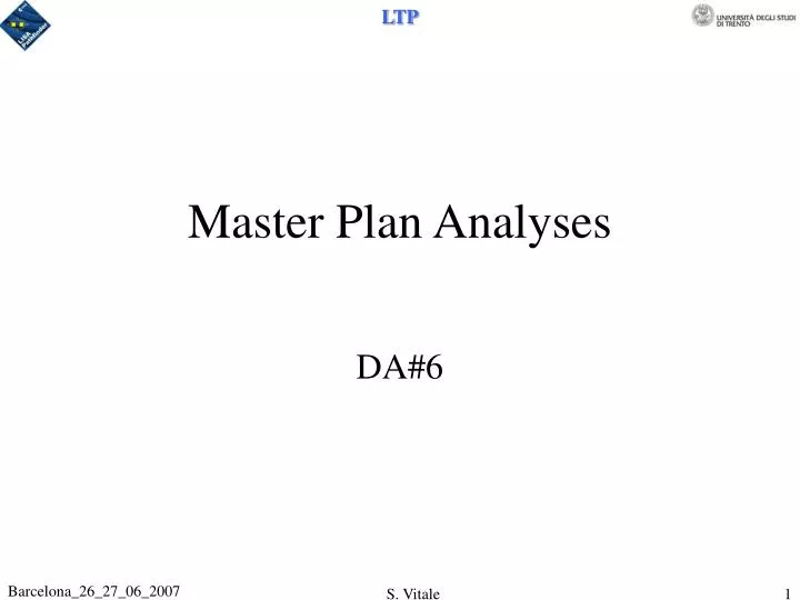 master plan analyses