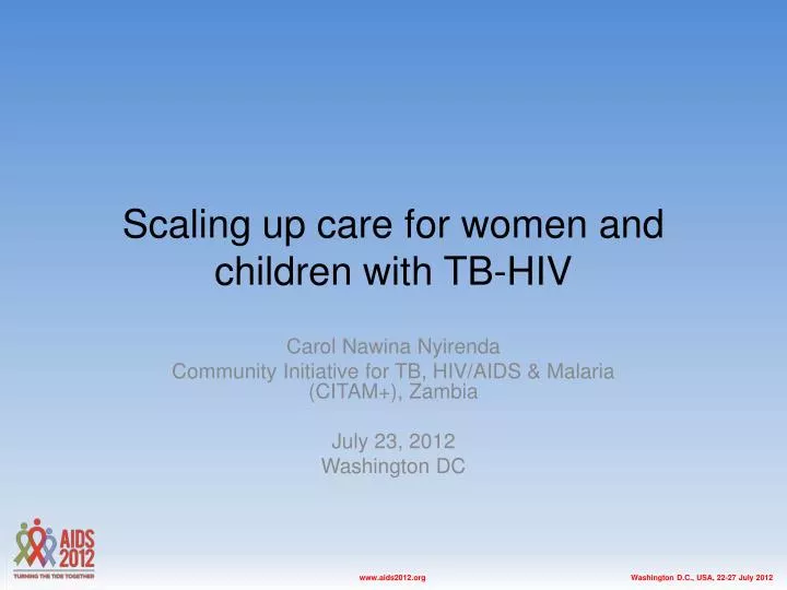 scaling up care for women and children with tb hiv