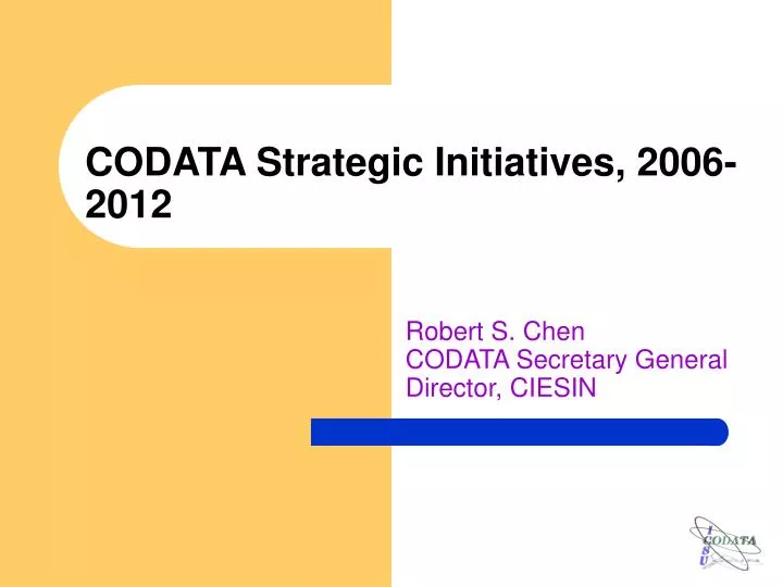 codata strategic initiatives 2006 2012