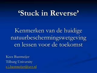 stuck in reverse