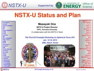 NSTX-U Status and Plan