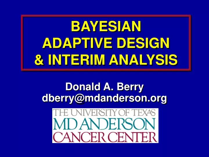 bayesian adaptive design interim analysis