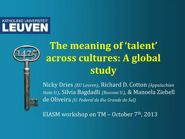 the meaning of talent across cultures a global study
