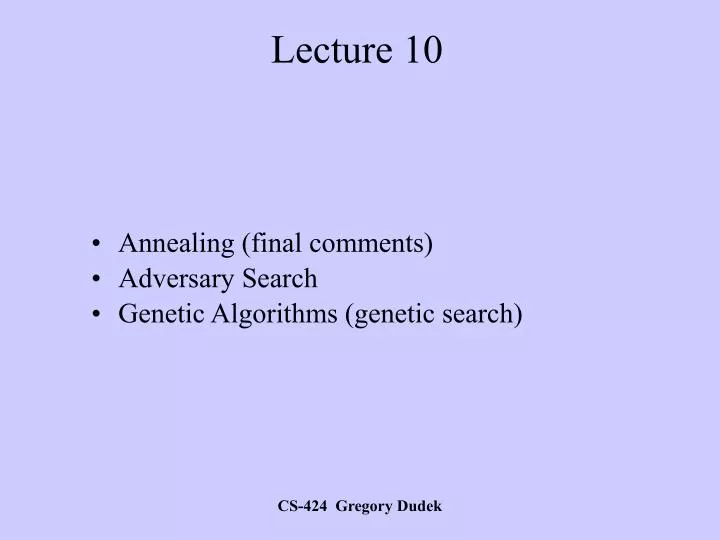 lecture 10