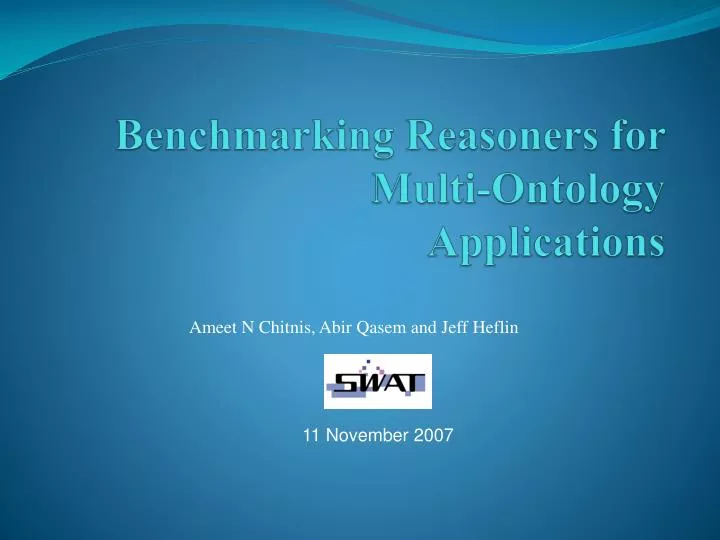 benchmarking reasoners for multi ontology applications