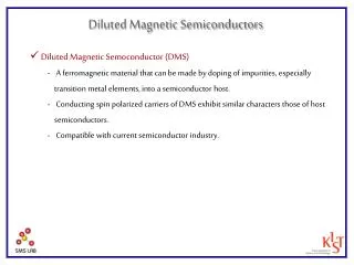 Diluted Magnetic Semiconductors