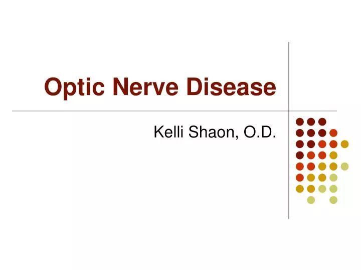 optic nerve disease