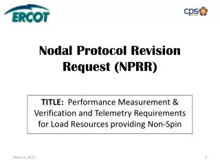 Nodal Protocol Revision Request (NPRR)