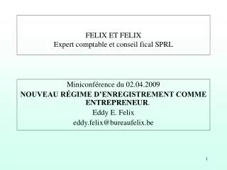 felix et felix expert comptable et conseil fical sprl