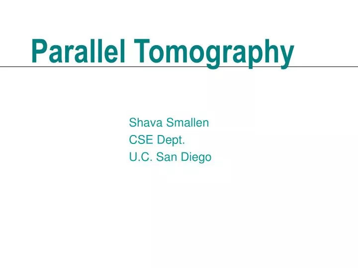 parallel tomography
