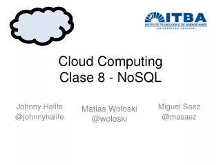 Cloud Computing Clase 8 - NoSQL