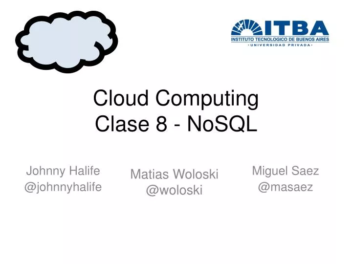 cloud computing clase 8 nosql