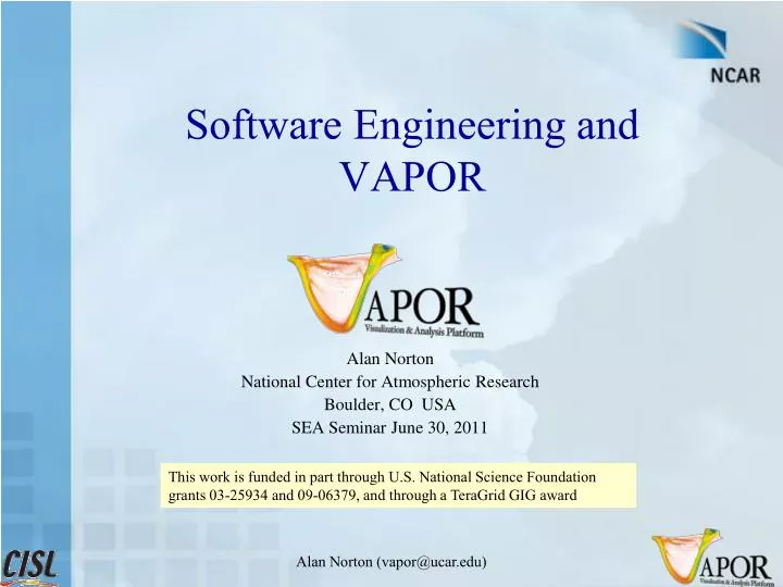 software engineering and vapor