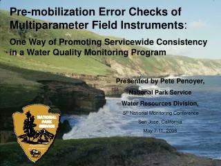 Presented by Pete Penoyer, National Park Service Water Resources Division,