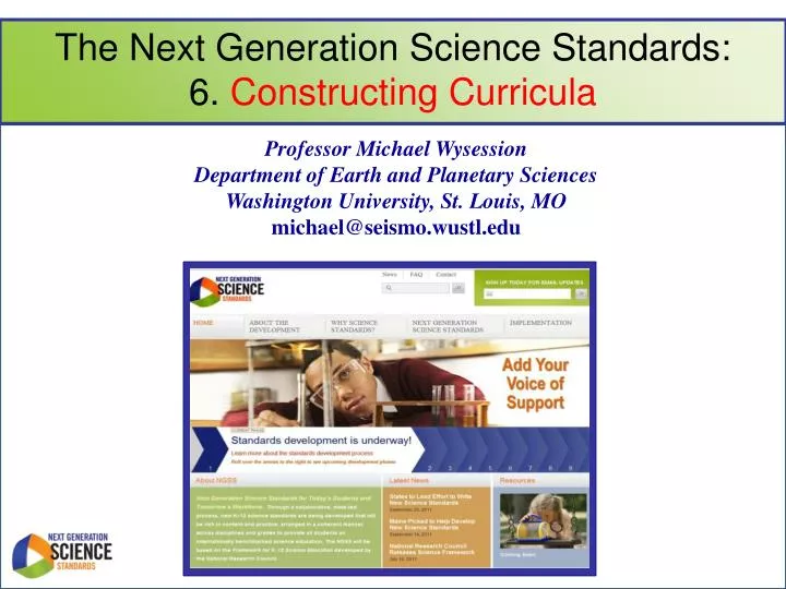 the next generation science standards 6 constructing curricula