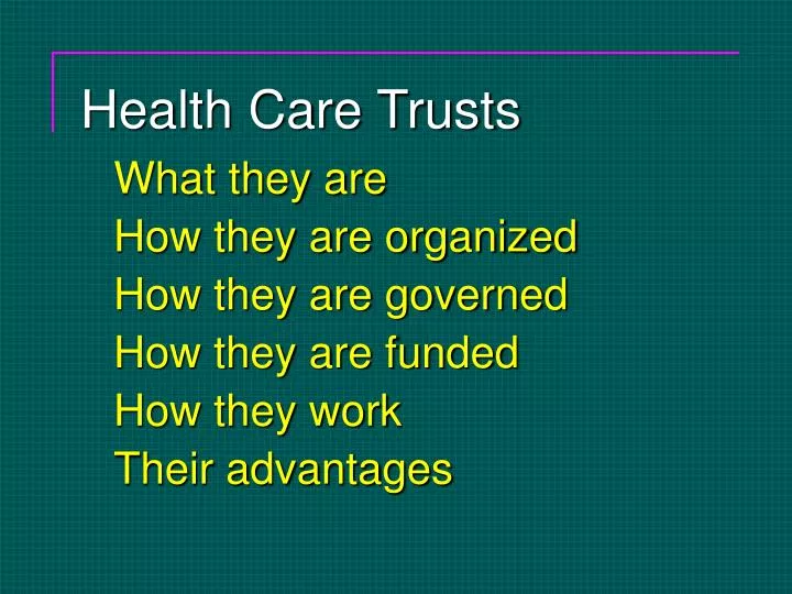 health care trusts