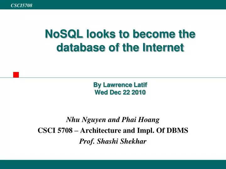 nosql looks to become the database of the internet by lawrence latif wed dec 22 2010
