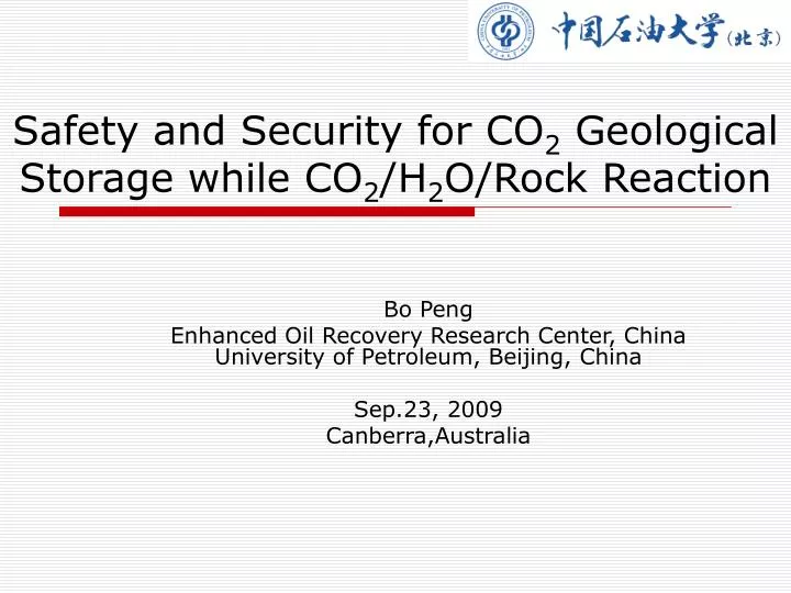 safety and security for co 2 geological storage while co 2 h 2 o rock reaction