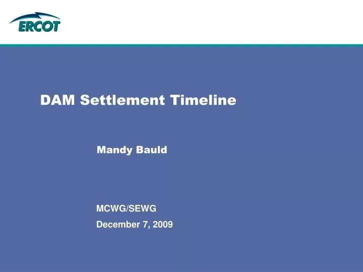 dam settlement timeline