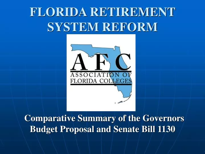 florida retirement system reform