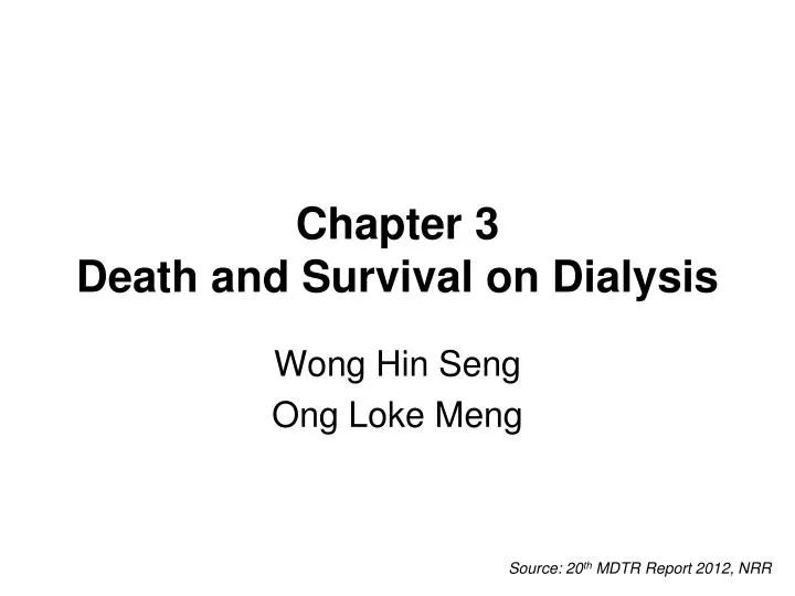 chapter 3 death and survival on dialysis