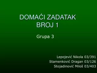 doma i zadatak broj 1