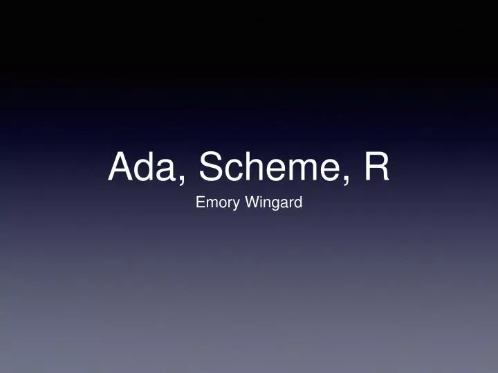 ada scheme r