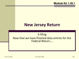 New Jersey Return