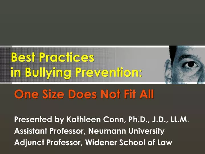 best practices in bullying prevention