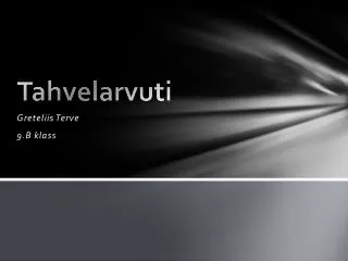 tahvelarvuti
