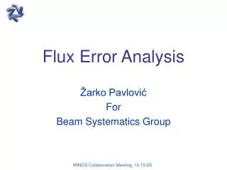 Flux Error Analysis