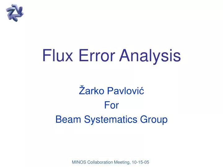 flux error analysis