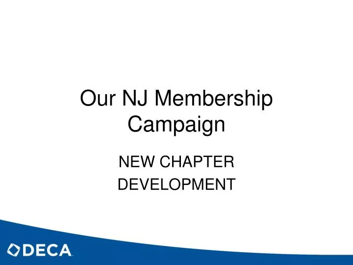 our nj membership campaign