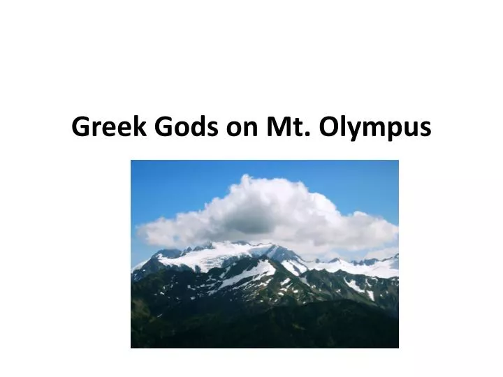 greek gods on mt olympus